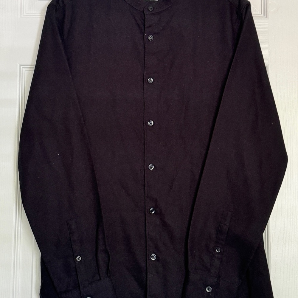Men’s Zara Linen Mandarin collar, Cotton Shirt